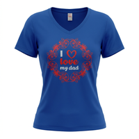 Load image into Gallery viewer, I love my dad V-Neck T-Shirt, Crafted from Hanes perfect-T