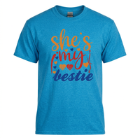 Load image into Gallery viewer, She's My Bestie" Youth Tee. Crafted from Hanes Heavyweight (50/50)