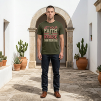 Load image into Gallery viewer, Let Your Faith Be Bigger Than Your Fear Christian T-Shirt – Inspirational Faith Graphic Tee