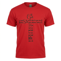 Load image into Gallery viewer, For God So Loved the World – John 3:16 Christian Cross T-Shirt
