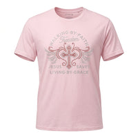 Load image into Gallery viewer, Jesus Saves – Living by Grace Christian Rhinestone T-Shirt