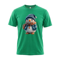 Load image into Gallery viewer, Cozy Winter Penguin Youth T-Shirt – Cute Holiday Tee