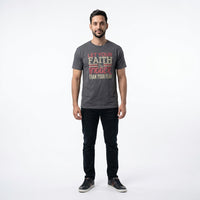 Load image into Gallery viewer, Let Your Faith Be Bigger Than Your Fear Christian T-Shirt – Inspirational Faith Graphic Tee
