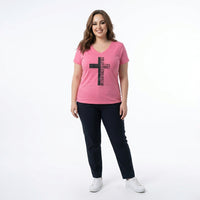 Load image into Gallery viewer, I Can Do All Things Through Christ Women’s Christian T-Shirt – Philippians 4:13 Faith Cross Tee