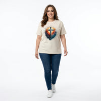 Load image into Gallery viewer, Jesus at the Cross Radiant Faith Christian T-Shirt – Light of Salvation