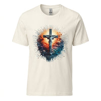 Load image into Gallery viewer, Jesus at the Cross Radiant Faith Christian T-Shirt – Light of Salvation