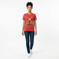 Load image into Gallery viewer, Radiant Cross &amp; Flowers Christian T-Shirt – Faith in Bloom