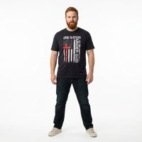 Load image into Gallery viewer, One Nation Under God T-Shirt – Christian American Flag &amp; Cross Patriotic Tee