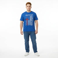 Load image into Gallery viewer, One Nation Under God T-Shirt – Christian American Flag &amp; Cross Patriotic Tee