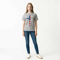 Load image into Gallery viewer, Faith &amp; Freedom American Flag Cross T-Shirt – Jesus Crucifix Patriotic Christian Tee