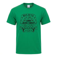 Load image into Gallery viewer, Believe in the Lord Jesus Christ – Acts 16:31 Christian T-Shirt