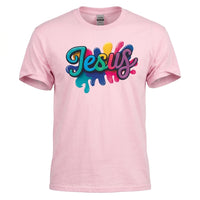 Load image into Gallery viewer, Colorful Jesus Christian T-Shirt – Bright Faith Graphic Tee
