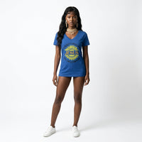 Load image into Gallery viewer, It’s Not a Religion, It’s a Relationship – Jesus Sunflower Christian V-Neck T-Shirt