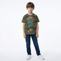 Load image into Gallery viewer, Rawr Means I Love You in Dinosaur Kids Camo T-Shirt – Cute Valentine Dinosaur Tee